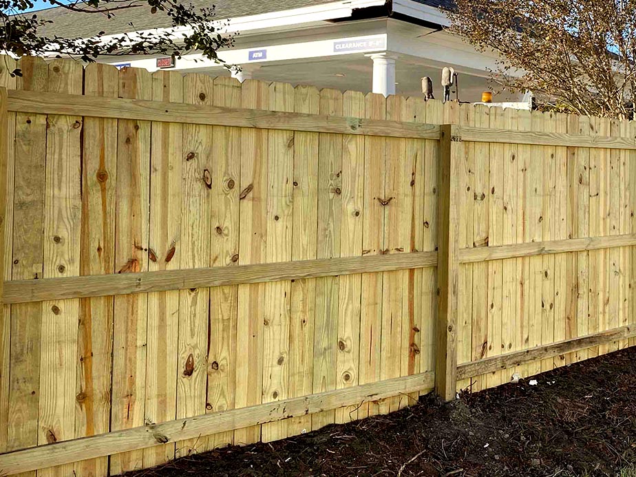 Brunswick Georgia wood privacy fencing