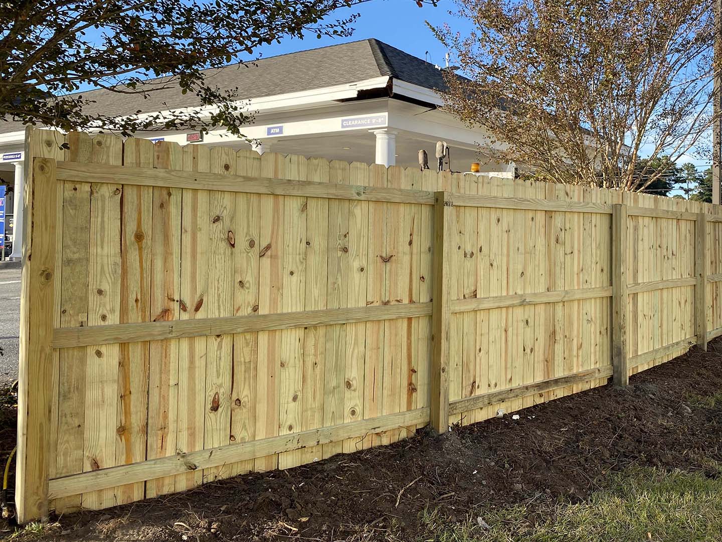 Effingham County Georgia wood privacy fencing