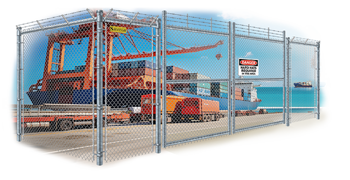 features of commercial Port fences in Savannah Georgia