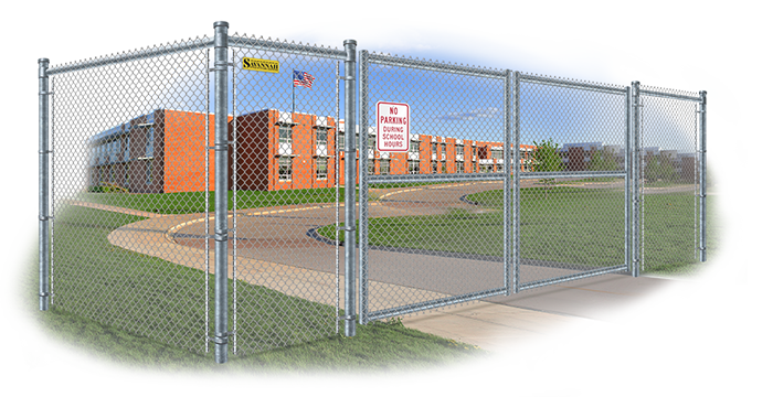 features of commercial School fences in Savannah Georgia