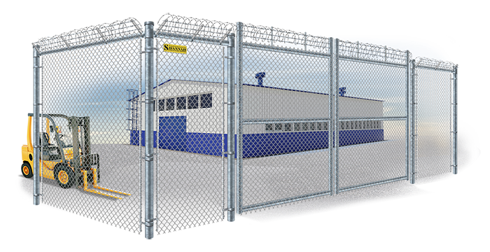 features of commercial Warehouse fences in Savannah Georgia